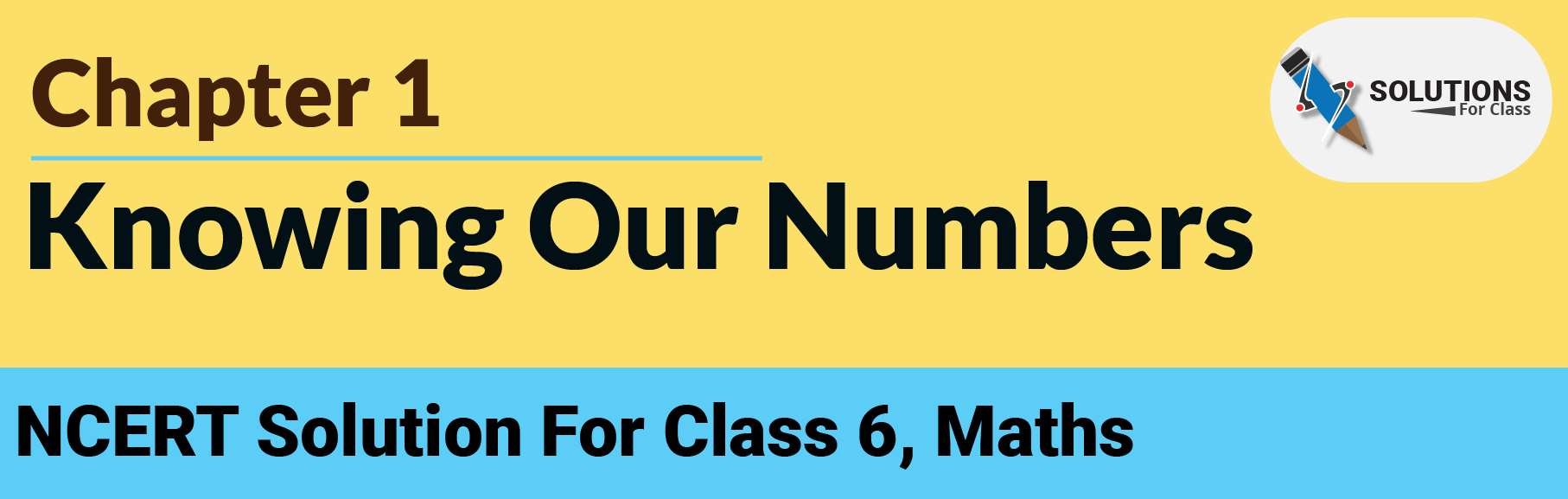 NCERT Solution For Class 6, Maths, Chapter 1, Knowing Our Numbers