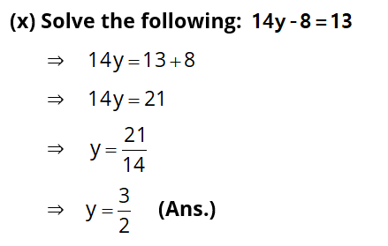 Class 8, Maths, Linear Equations In One Variable, Exercise 2.1