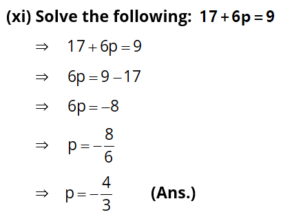 Class 8, Maths, Linear Equations In One Variable, Exercise 2.1