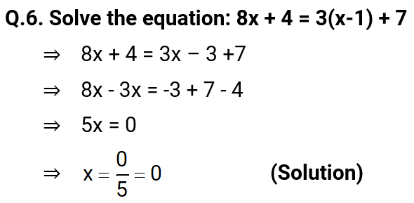 NCERT Solution For Class 8, Maths, Linear Equations In One Variable, Exercise 2.3
