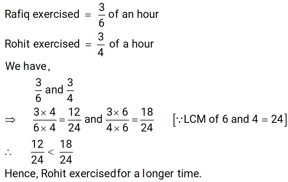 NCERT Solutions for Class 6 Maths, Chapter 7, Fractions, Exercise 7.4 q.9