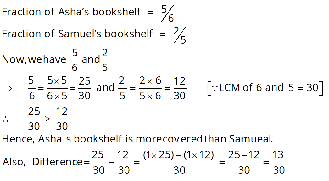 NCERT Solutions for Class 6 Maths, Chapter 7, Fractions, Exercise 7.6 q.8