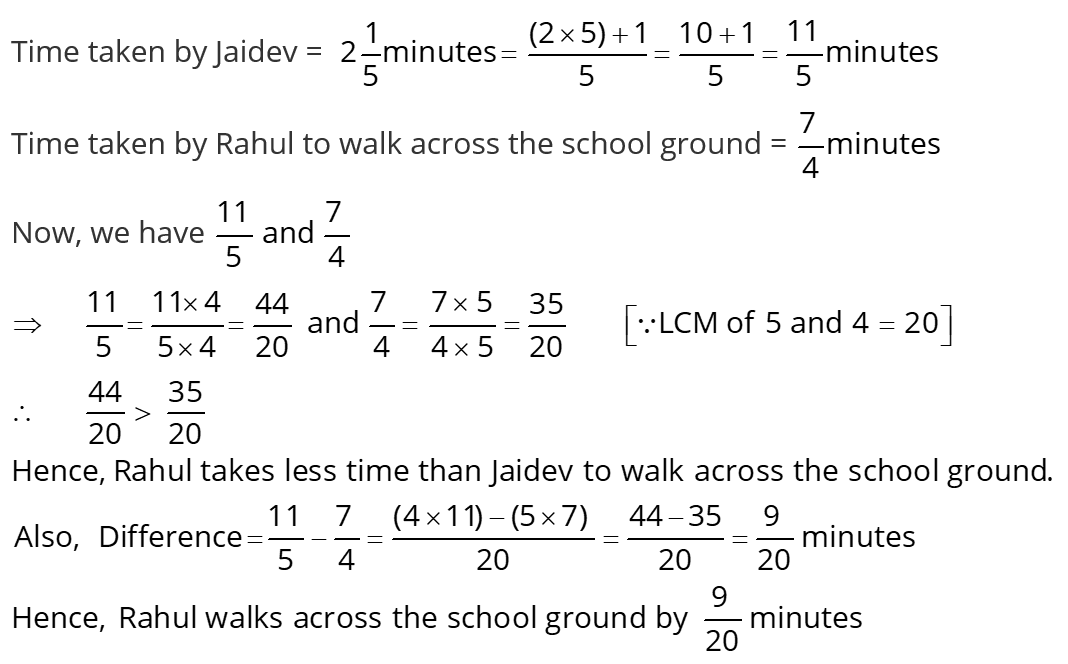 NCERT Solutions for Class 6 Maths, Chapter 7, Fractions, Exercise 7.6 q.9