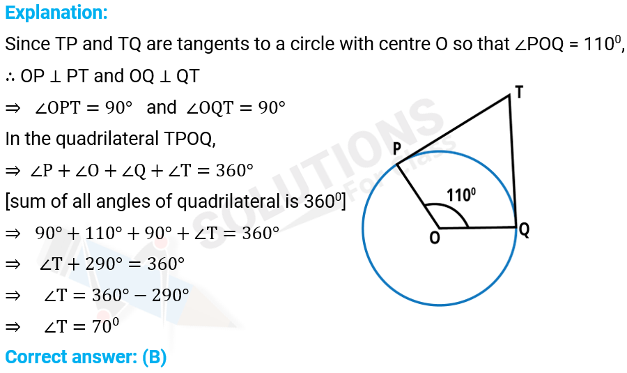 NCERT Solutions For Class 10, Maths, Chapter 10, Circle, Exercise 10.2 Q. 2