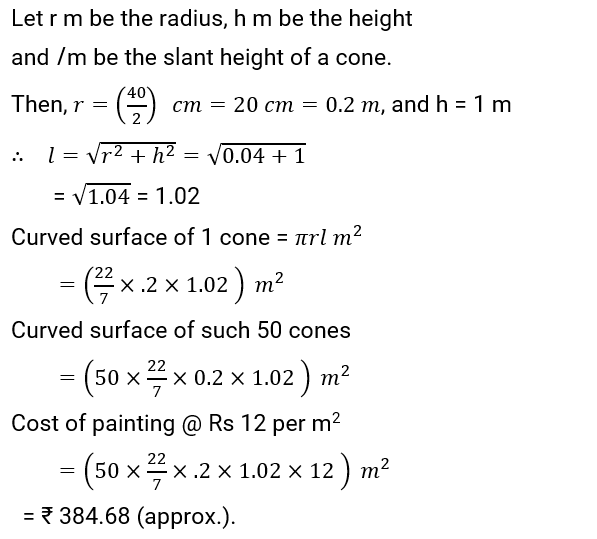 NCERT Solution For Class 9, Maths, Chapter 13, Surface Areas And Volumes, Exercise 13.3 Q. 8