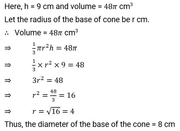 NCERT Solution For Class 9, Maths, Chapter 13, Surface Areas And Volumes, Exercise 13.7 Q.4