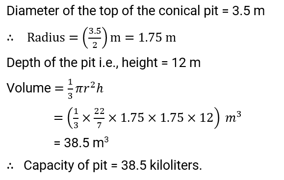 NCERT Solution For Class 9, Maths, Chapter 13, Surface Areas And Volumes, Exercise 13.7 Q.5