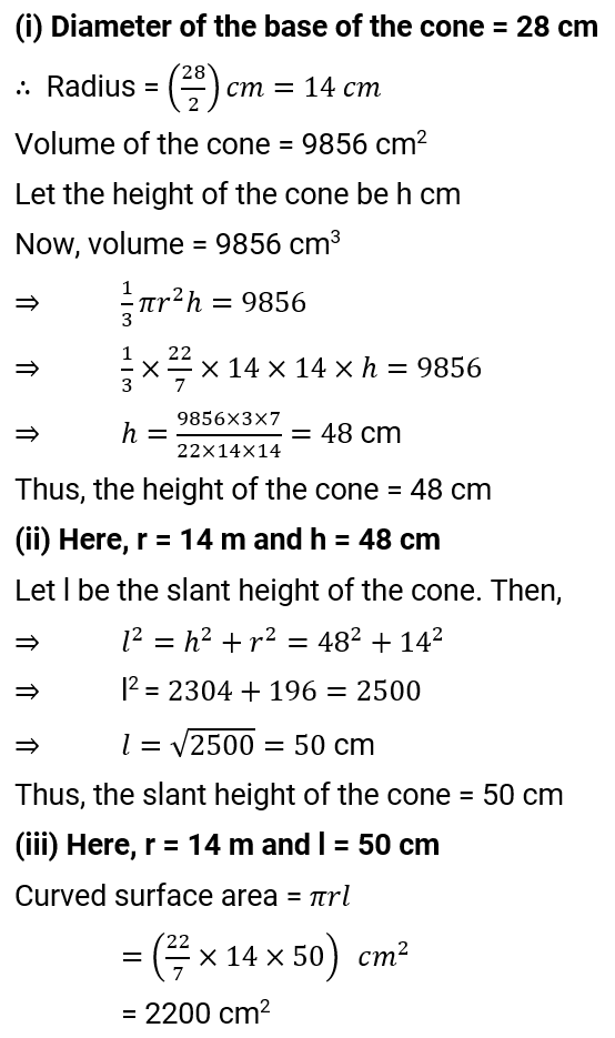 NCERT Solution For Class 9, Maths, Chapter 13, Surface Areas And Volumes, Exercise 13.7 Q.6