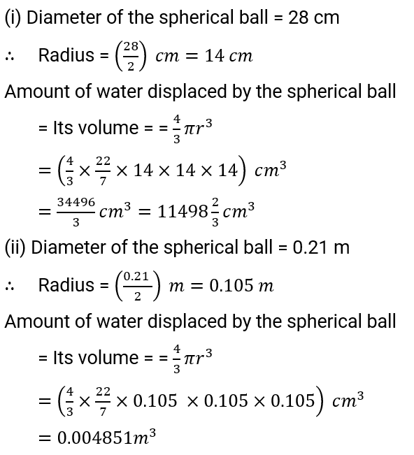 NCERT Solution For Class 9, Maths, Chapter 13, Surface Areas And Volumes, Exercise 13.8 Q. 2