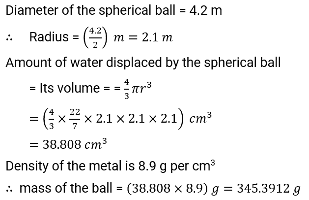 NCERT Solution For Class 9, Maths, Chapter 13, Surface Areas And Volumes, Exercise 13.8 Q. 3