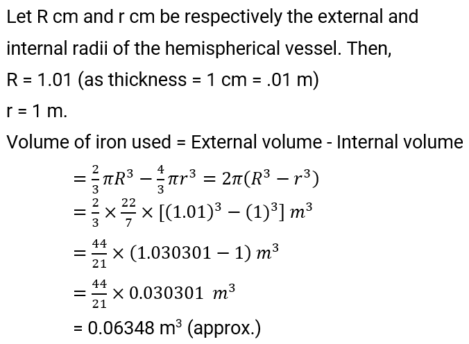 NCERT Solution For Class 9, Maths, Chapter 13, Surface Areas And Volumes, Exercise 13.8 Q. 6