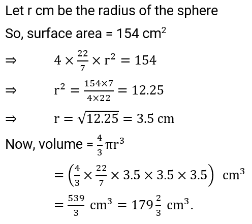 NCERT Solution For Class 9, Maths, Chapter 13, Surface Areas And Volumes, Exercise 13.8 Q. 7