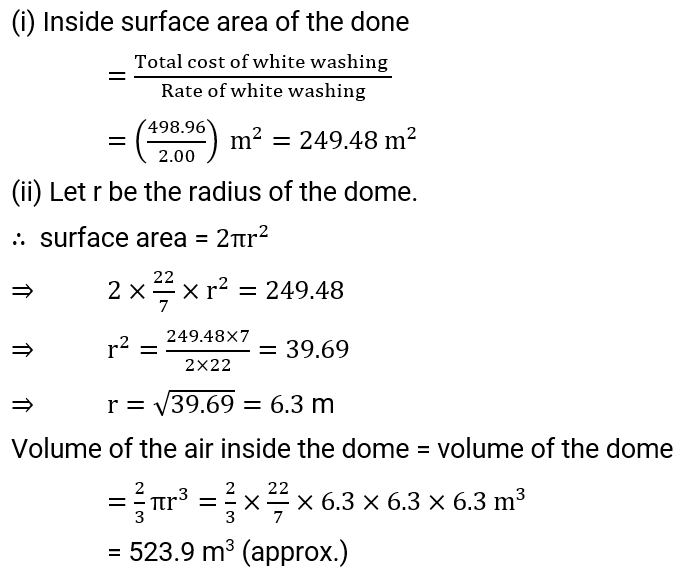 NCERT Solution For Class 9, Maths, Chapter 13, Surface Areas And Volumes, Exercise 13.8 Q. 8