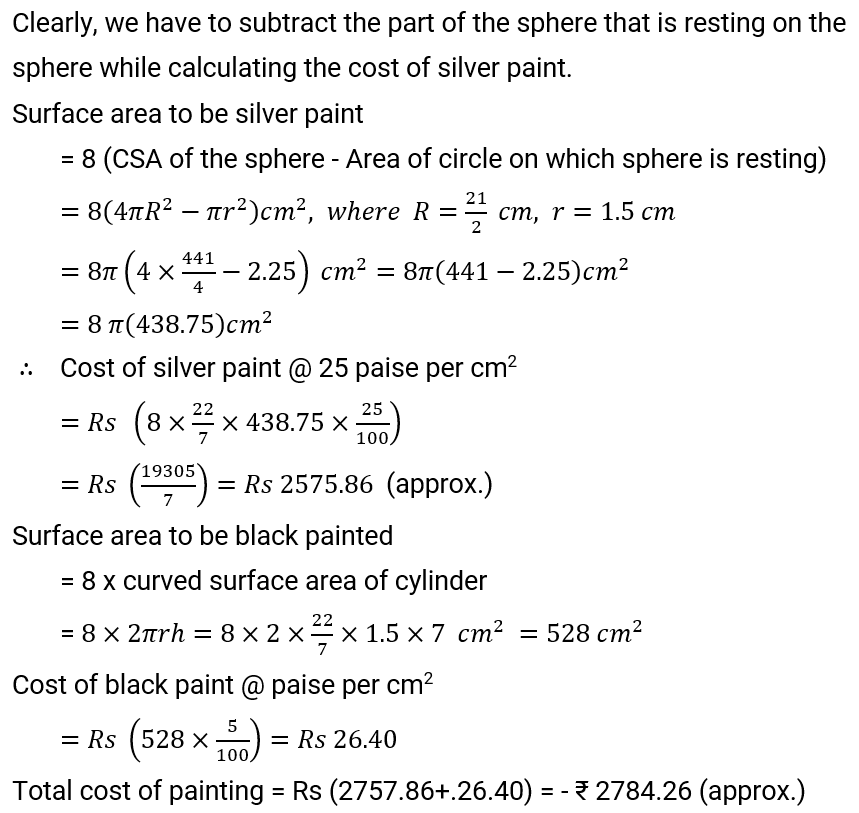NCERT Solution For Class 9, Maths, Chapter 13, Surface Areas And Volumes, Exercise 13.9 Q. 2