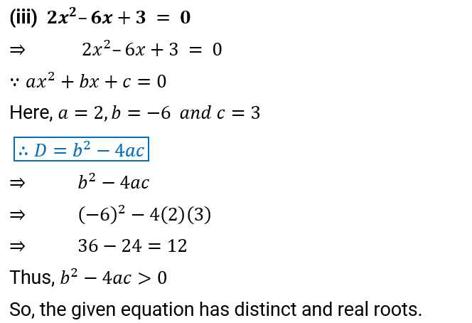 NCERT Solution For Class 10, Maths, Quadratic Equations, Exercise 4.4 Q.1 (iii)