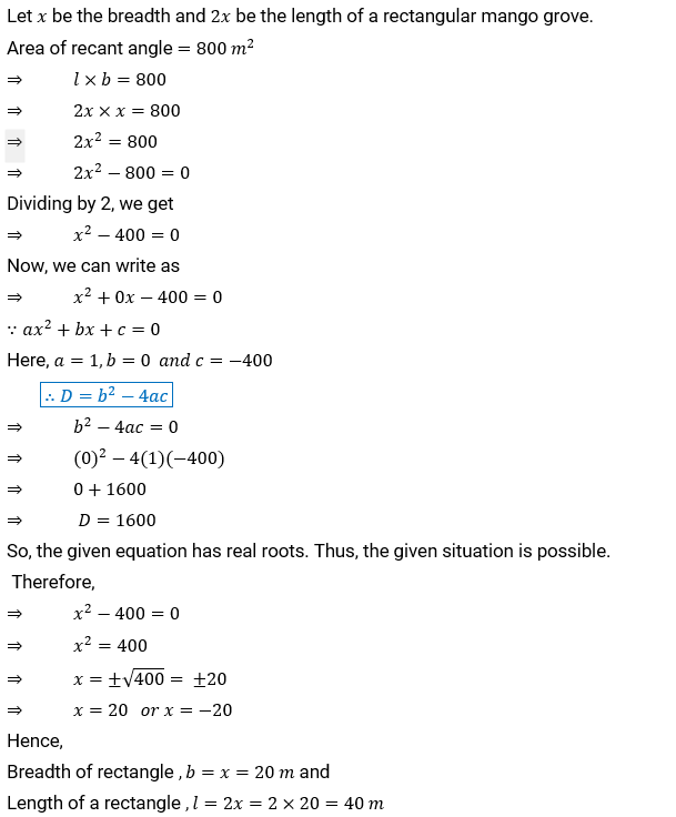 NCERT Solution For Class 10, Maths, Quadratic Equations, Exercise 4.4 Q.3