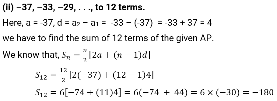 NCERT Solution For Class 10, Maths, Chapter 5 Arithmetic Progressions, Exercise 5.3 01 (ii)