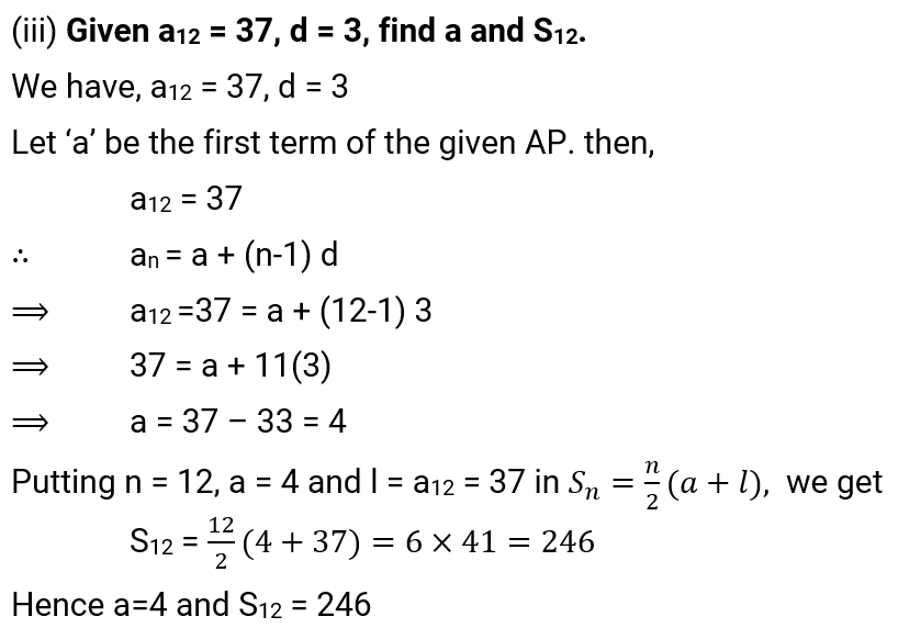 NCERT Solution For Class 10, Maths, Chapter 5 Arithmetic Progressions, Exercise 5.3 03 (3)