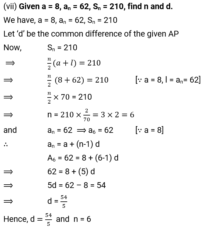 NCERT Solution For Class 10, Maths, Chapter 5 Arithmetic Progressions, Exercise 5.3 03 (7)