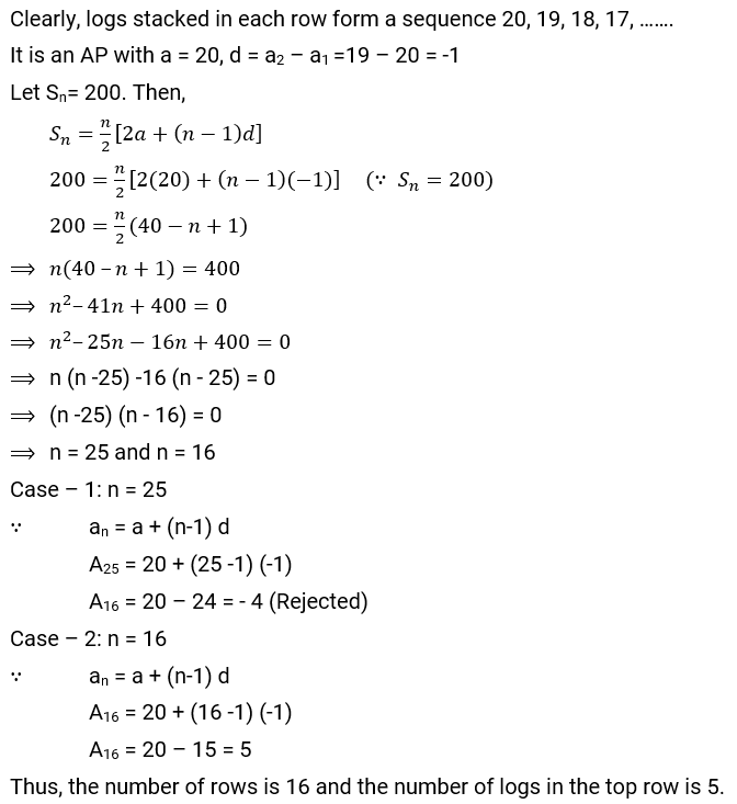 NCERT Solution For Class 10, Maths, Chapter 5 Arithmetic Progressions, Exercise 5.3 .q 19 ans