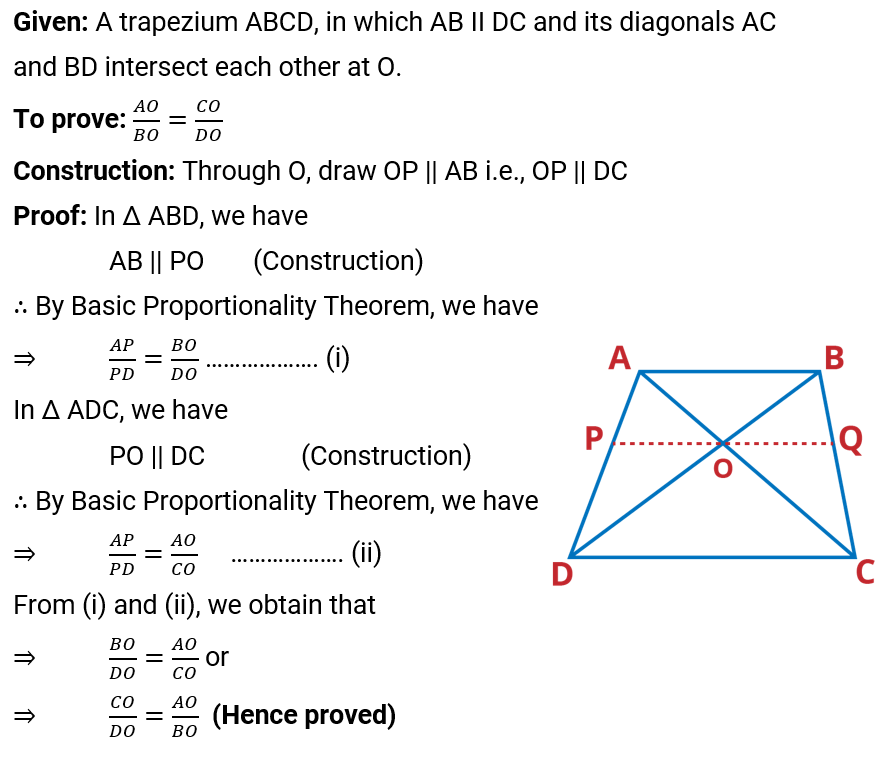 NCERT Solution For Class 10, Maths, Chapter 6 Triangles, Exercise 6.2 q.9