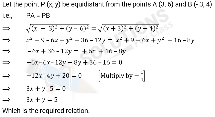 NCERT Solution For Class 10, Maths, Chapter 7 Coordinate Geometry, Exercise 7.1 q.10