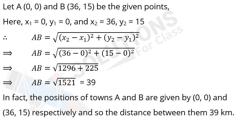 NCERT Solution For Class 10, Maths, Chapter 7 Coordinate Geometry, Exercise 7.1 q.2