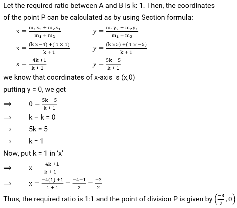 NCERT Solution For Class 10, Maths, Chapter 7 Coordinate Geometry, Exercise 7.2 q.5