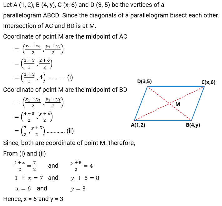 NCERT Solution For Class 10, Maths, Chapter 7 Coordinate Geometry, Exercise 7.2 q.6