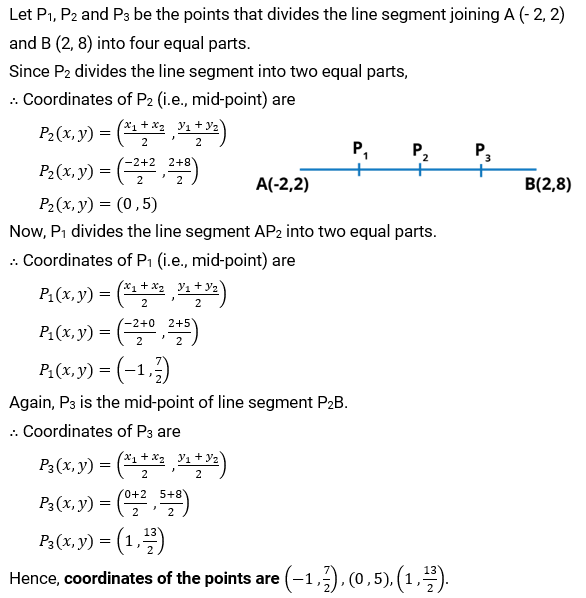 NCERT Solution For Class 10, Maths, Chapter 7 Coordinate Geometry, Exercise 7.2 q.9
