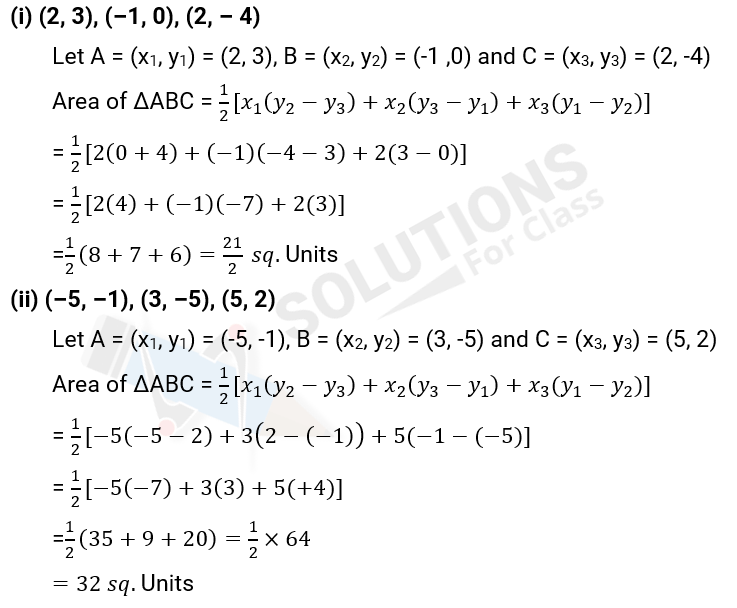 NCERT Solution For Class 10, Maths, Chapter 7 Coordinate Geometry, Exercise 7.3 q.1