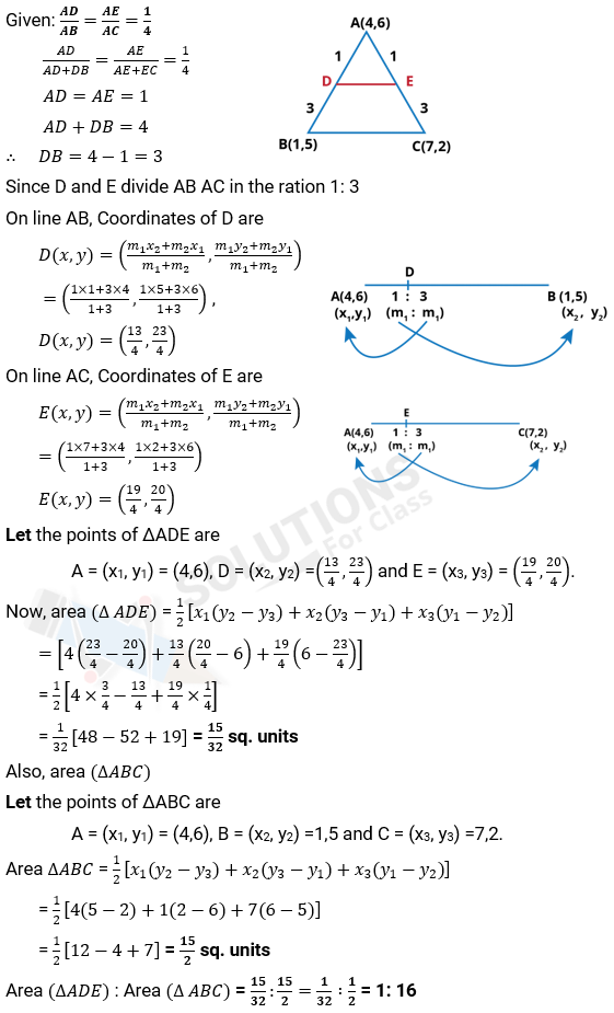 NCERT Solution For Class 10, Maths, Chapter 7 Coordinate Geometry, Exercise 7.4 q.6