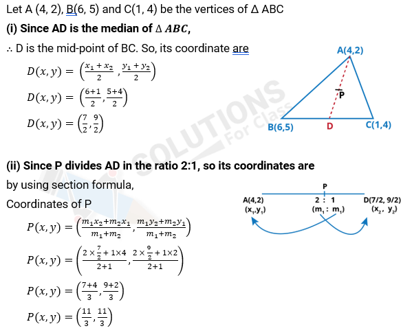 NCERT Solution For Class 10, Maths, Chapter 7 Coordinate Geometry, Exercise 7.4 q.7 (i,ii)