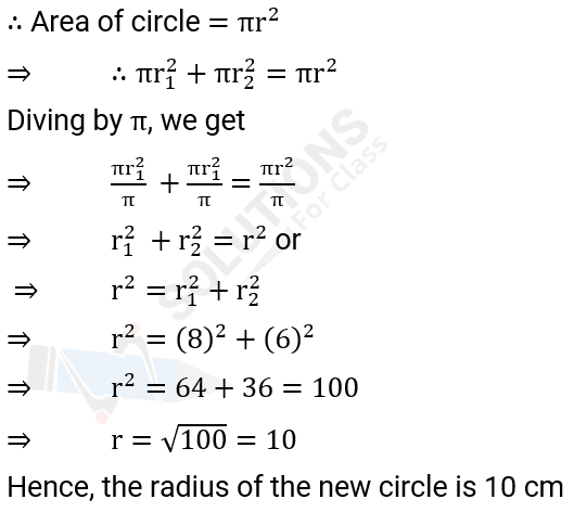 NCERT Solution For Class 10, Maths, Chapter 12, Areas Related To Circles, Ex. 12.1, Q. 2
