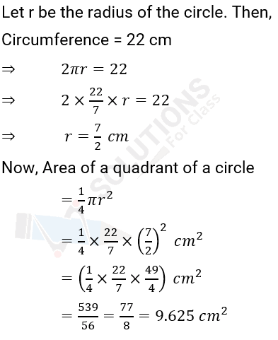 NCERT Solution For Class 10, Maths, Chapter 12, Areas Related To Circles, Ex. 12.2, Q. 2
