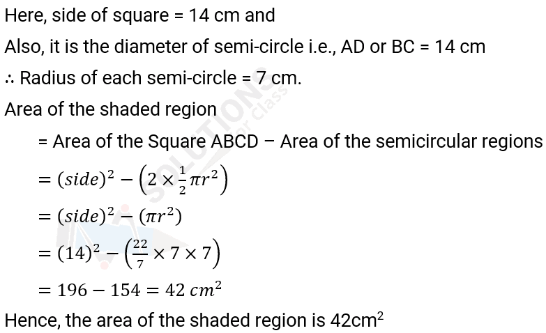 NCERT Solution For Class 10, Maths, Chapter 12, Areas Related To Circles, Ex. 12.3, Q.3