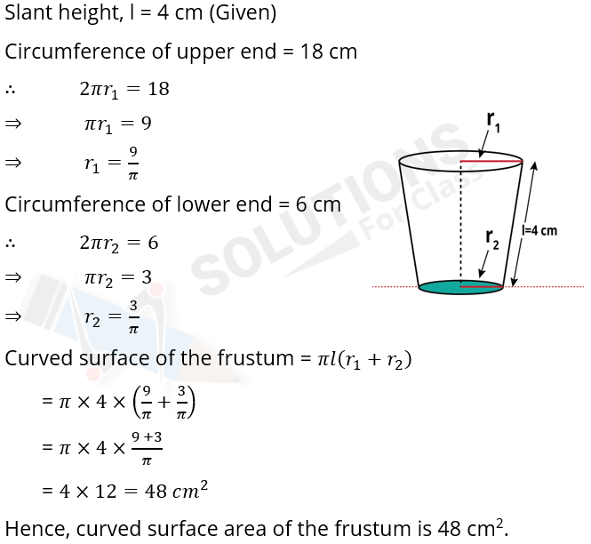 NCERT Solutions For Class 10, Maths, Chapter 13, Surface Areas And Volumes, Exercise 13.4 Q. 2