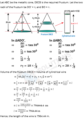 NCERT Solutions For Class 10, Maths, Chapter 13, Surface Areas And Volumes, Exercise 13.4 Q. 5