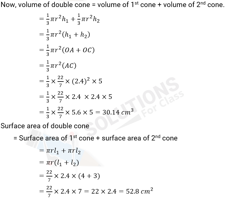 NCERT Solutions For Class 10, Maths, Chapter 13, Surface Areas And Volumes, Exercise 13.5 Q. 2
