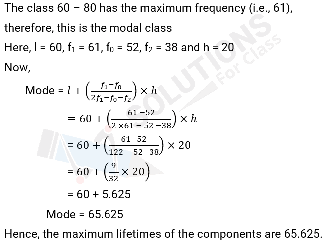 NCERT Solutions For Class 10, Maths, Chapter 14, Statistics, Exercise 14.2 Q. 2