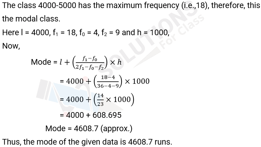 NCERT Solutions For Class 10, Maths, Chapter 14, Statistics, Exercise 14.2 Q. 5