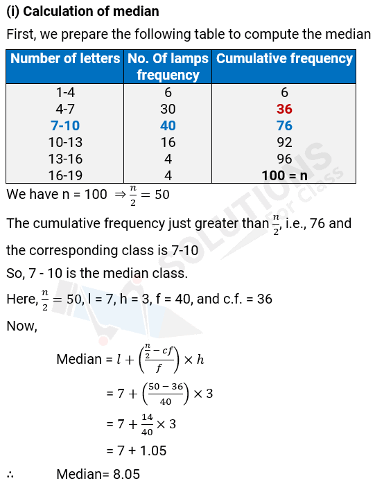 NCERT Solutions For Class 10, Maths, Chapter 14, Statistics, Exercise 14.3 Q. 6