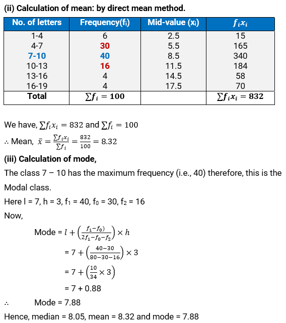 NCERT Solutions For Class 10, Maths, Chapter 14, Statistics, Exercise 14.3 Q. 6
