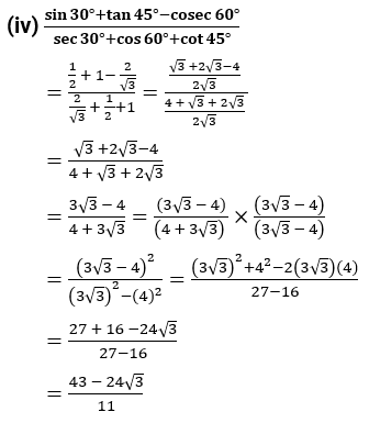 NCERT Solution For Class 10, Maths, Chapter 8, Introduction To Trigonometry, Ex. 8.2, Q. 1