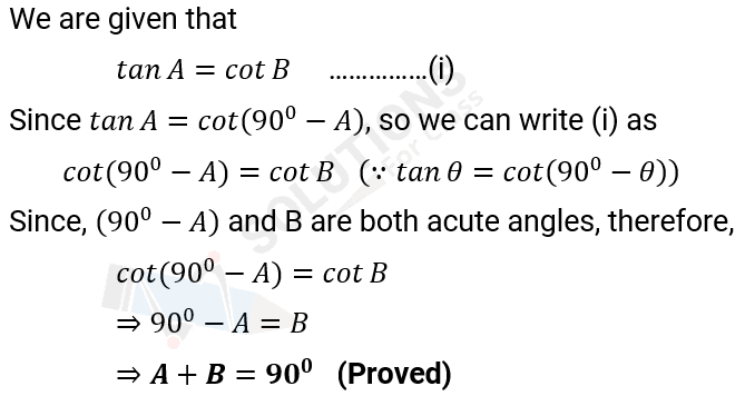 NCERT Solution For Class 10, Maths, Chapter 8, Introduction To Trigonometry, Ex. 8.3, Q. 4