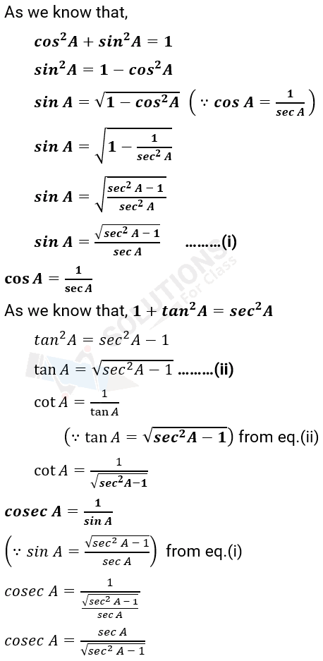 NCERT Solution For Class 10, Maths, Chapter 8, Introduction To Trigonometry, Ex. 8.4, Q. 2