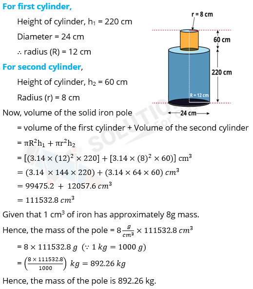 NCERT Solutions For Class 10, Maths, Chapter 13, Surface Areas And Volumes, Exercise 13.2 Q. 6