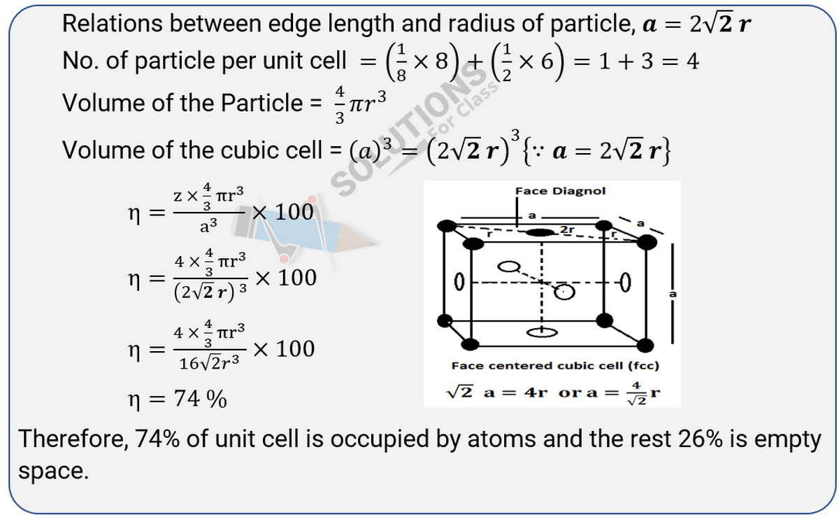 NCERT Solutions for class 12, solid state, q 1.10 (iii)