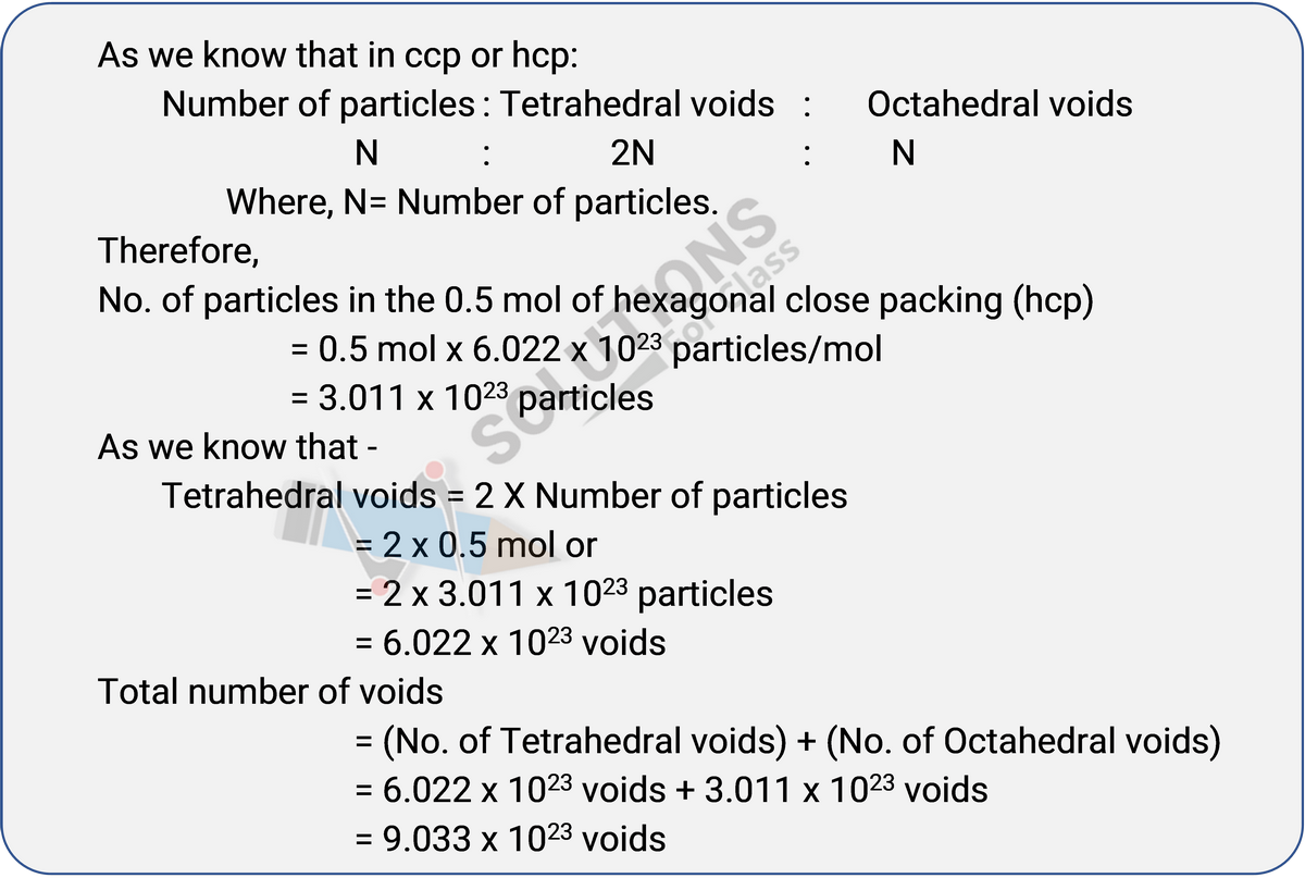 NCERT Solutions for class 12, solid state, q 1.14 (Intext)