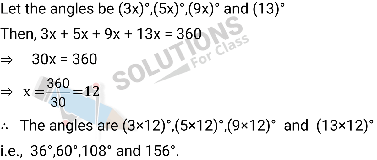 NCERT Solutions For Class 9, Maths, Chapter 8, Exe 8.1 Q.1